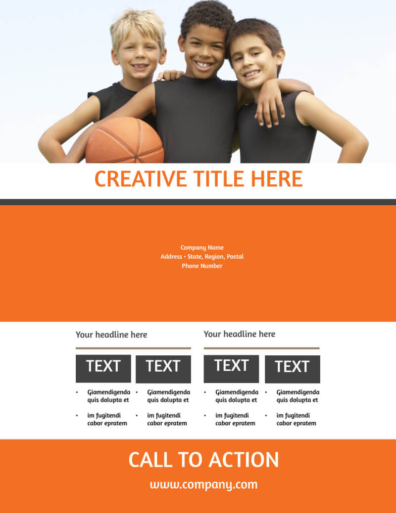 Basketball Camp Flyer Template With Regard To Basketball Camp Brochure Template