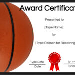 Basketball Certificates with Basketball Certificate Template