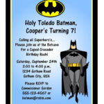 Batman Invitation Template With Regard To Batman Birthday Card Template