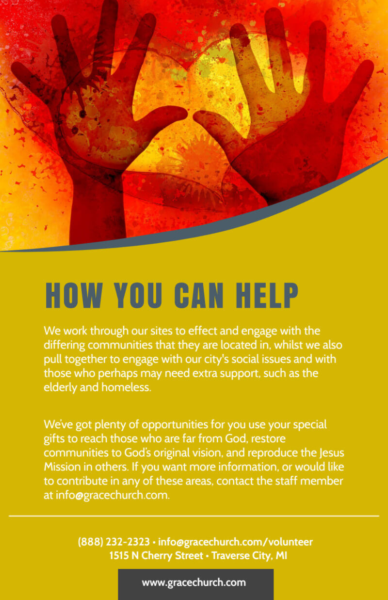 Be A Volunteer Church Flyer Template Within Volunteer Brochure Template
