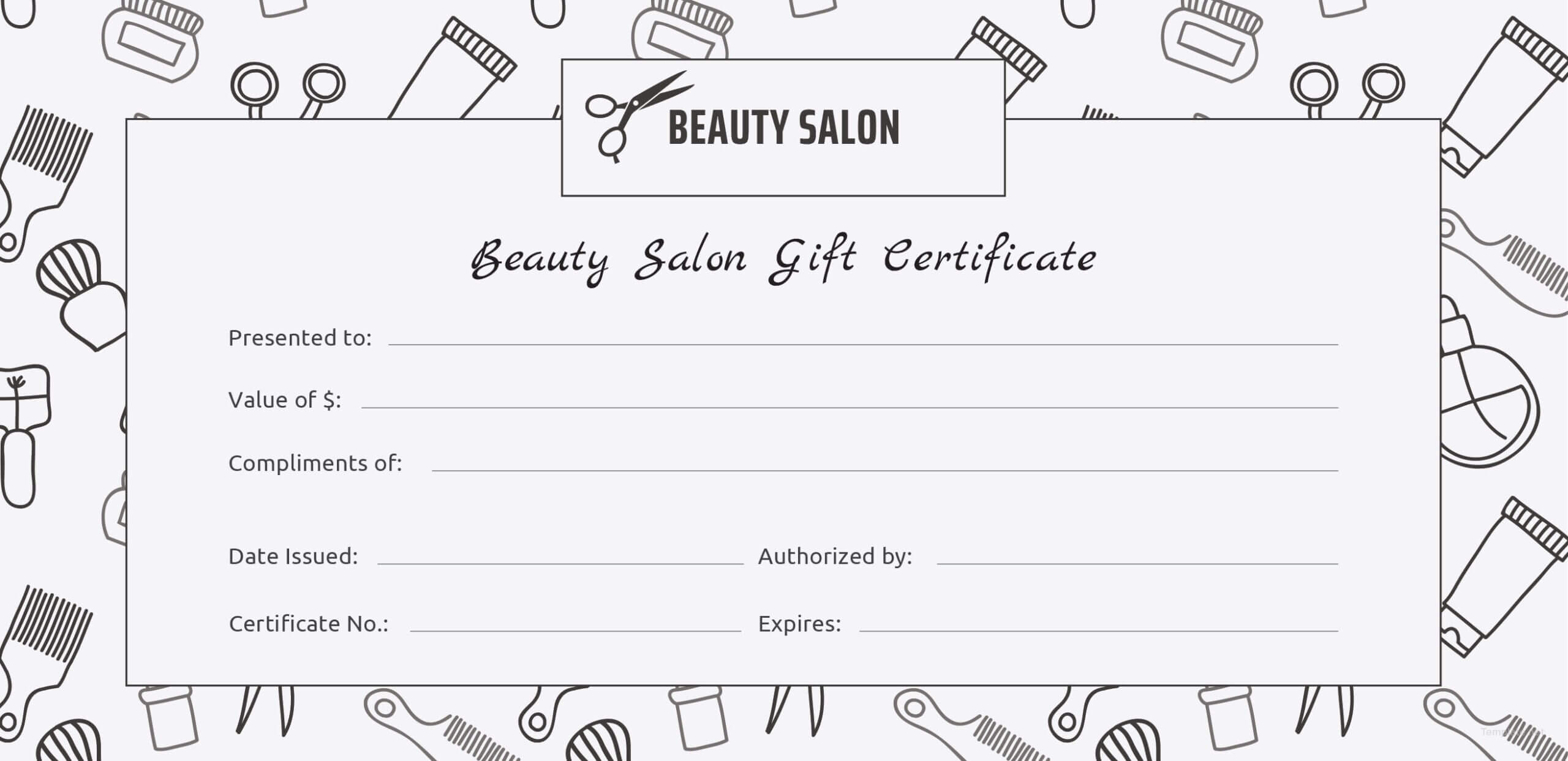 Beautycounter Gift Certificate Template For Salon Gift Certificate Template