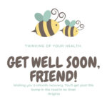 Bee Illustrated Get Well Soon Card – Templatescanva Inside Get Well Card Template