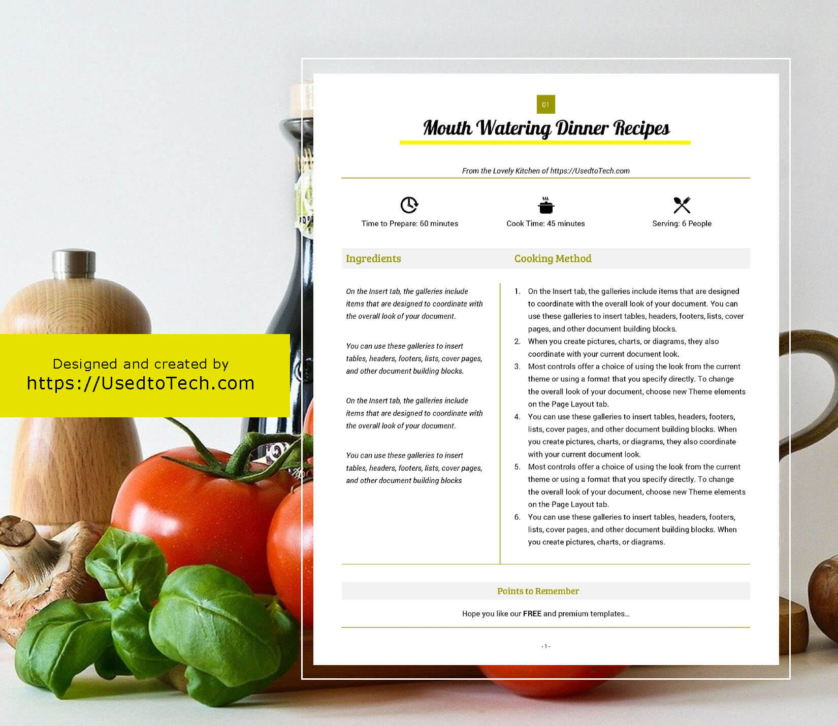 Best Looking Full Page Recipe Card In Microsoft Word – Used With Microsoft Word Recipe Card Template
