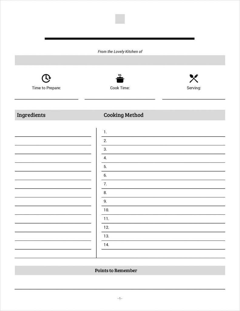 Best Looking Full Page Recipe Card In Microsoft Word – Used Within Free Recipe Card Templates For Microsoft Word