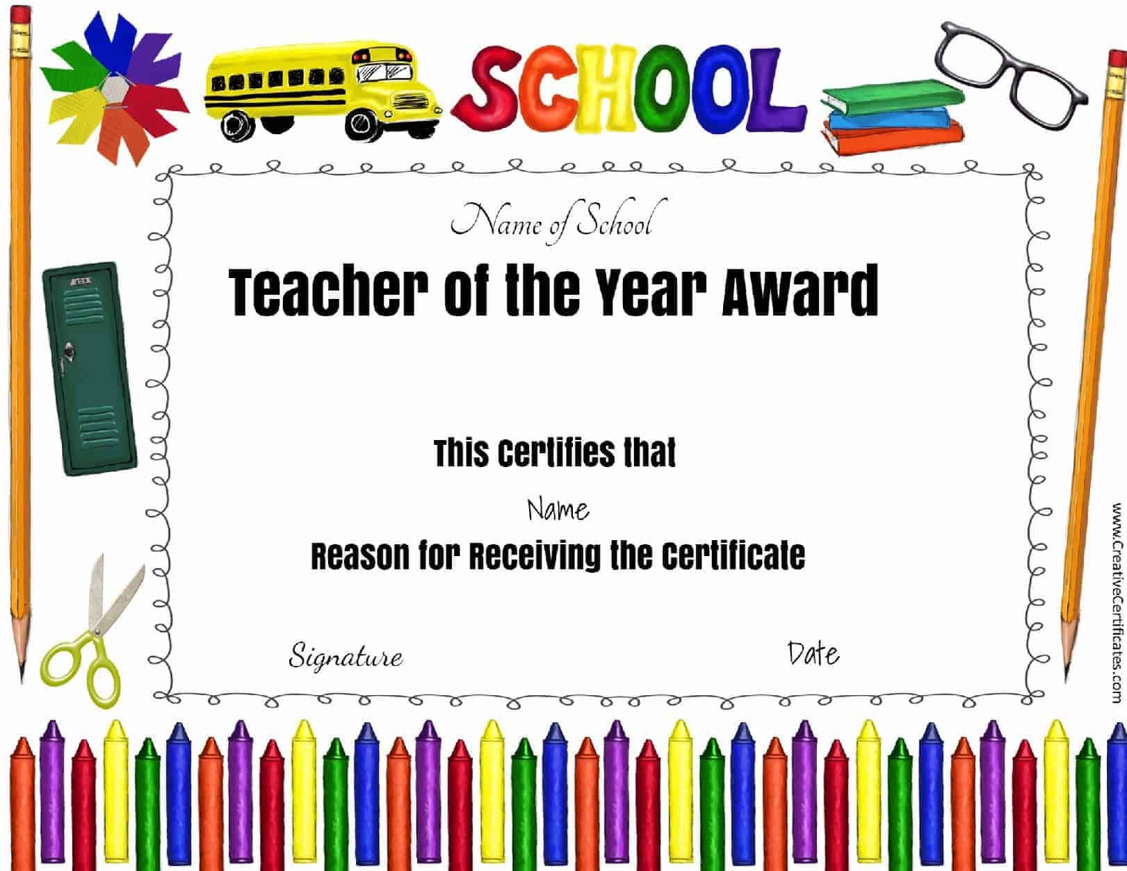 Best Teacher Certificate Template Best Professional Inside Superlative Certificate Template