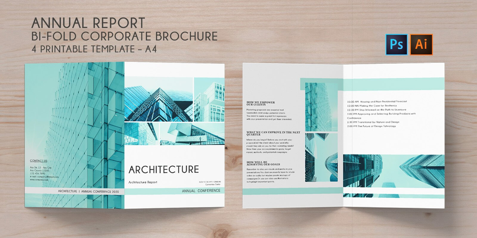 Bi Fold Brochure Annual Conference – 4 Template Intended For Brochure 4 Fold Template