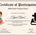 Bible Prophecy Program Certificate For Kids Template within Christian Certificate Template