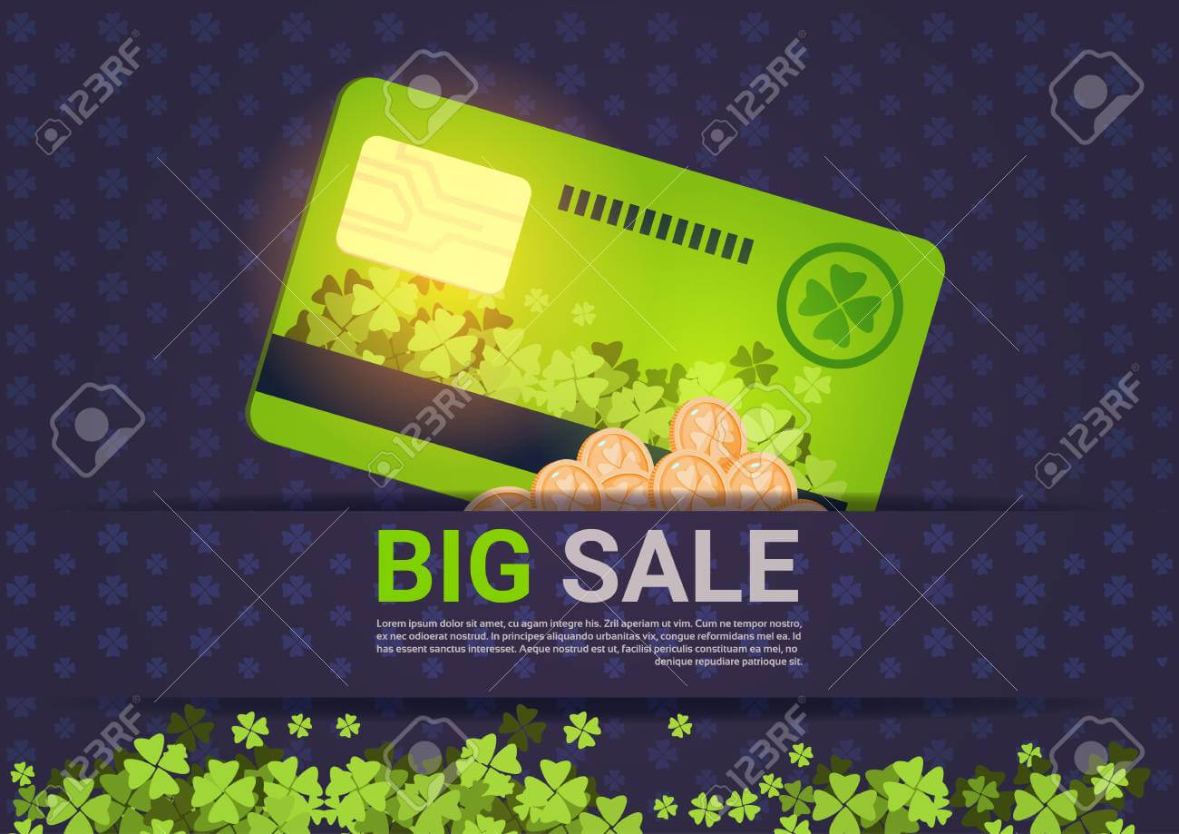 Big Sale For St. Patrick's Day Holiday Poster Template Credit.. Within Credit Card Templates For Sale