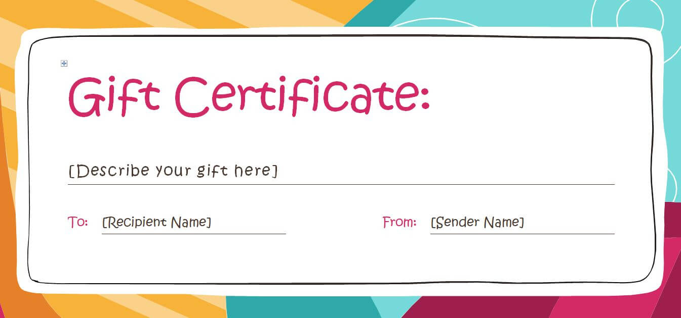 Birthday Gift Certificate Template Free – Papele With Microsoft Gift Certificate Template Free Word