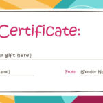 Birthday Gift Certificate Template Free Printable Pertaining To Printable Gift Certificates Templates Free