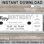 Birthday Hockey Gift Tickets Regarding Hockey Certificate Templates