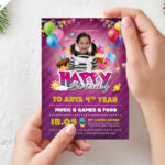 Birthday Party Invitation Card Design Psdpsd Freebies On Intended For Photoshop Birthday Card Template Free