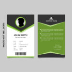 Black And Green Employee Id Card Template Design – Download Within Template For Id Card Free Download