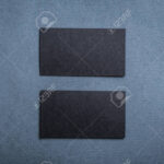 Black Blank Business Card Template On Dark Background. Corporate.. With Plain Business Card Template