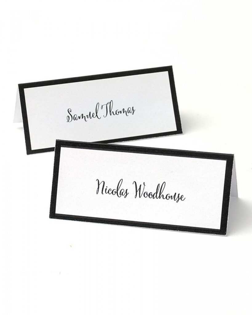 Black Border Printable Place Cards Regarding Gartner Studios Place