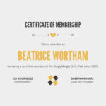 Black Gold Membership Certificate – Templatescanva In New Member Certificate Template