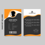 Black Orange Employee Id Card Template – Download Free Within Shield Id Card Template