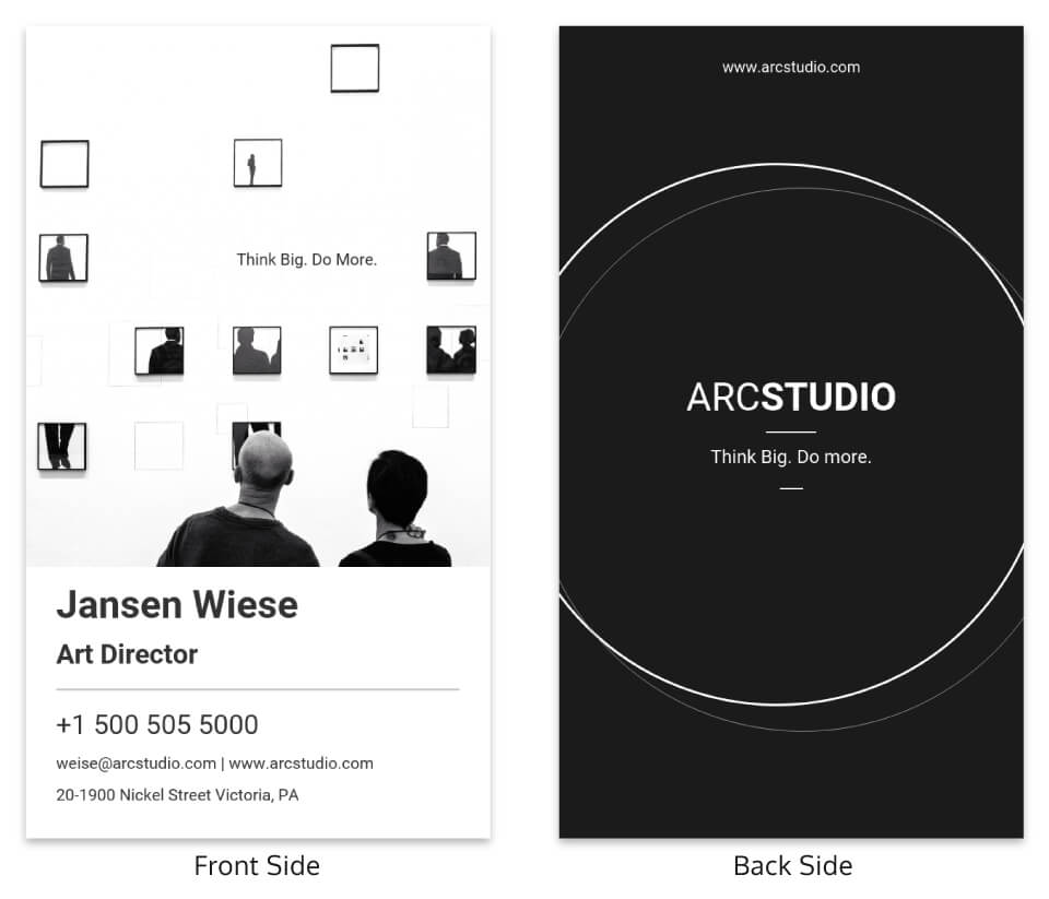 Black White Art Director Business Card Template With Dog Grooming Record Card Template