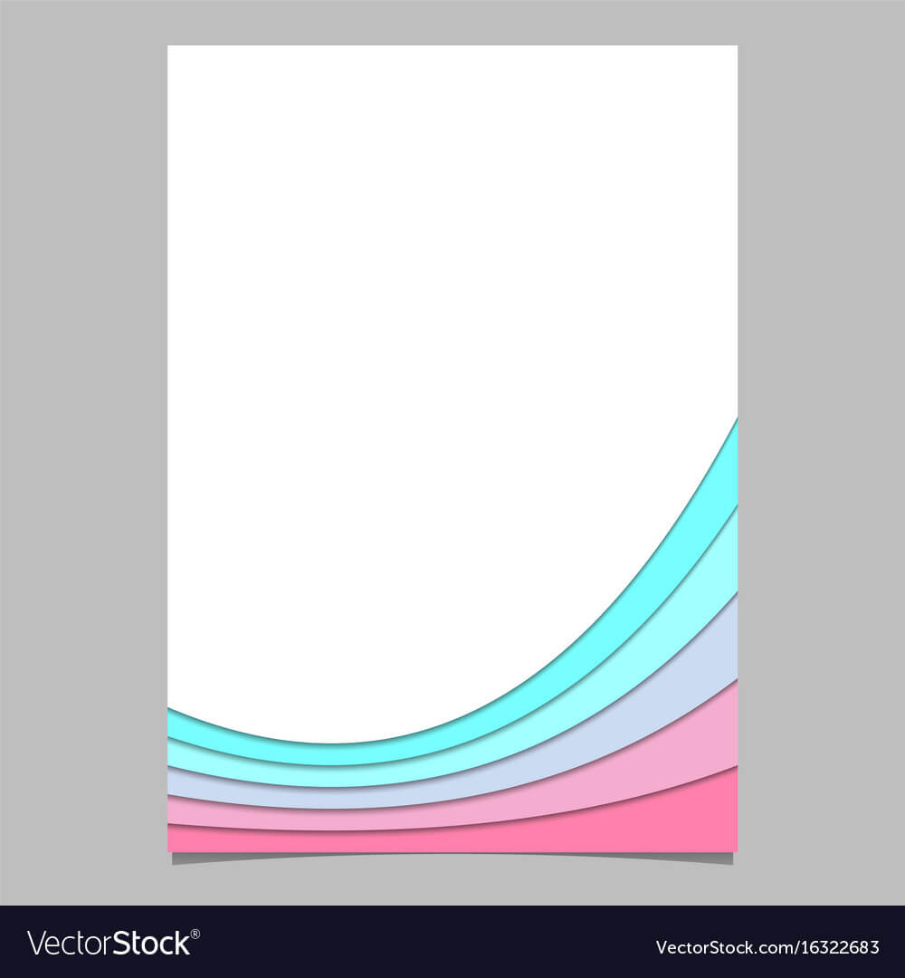 Blank Brochure Template From Colorful Curved In Fancy Brochure Templates
