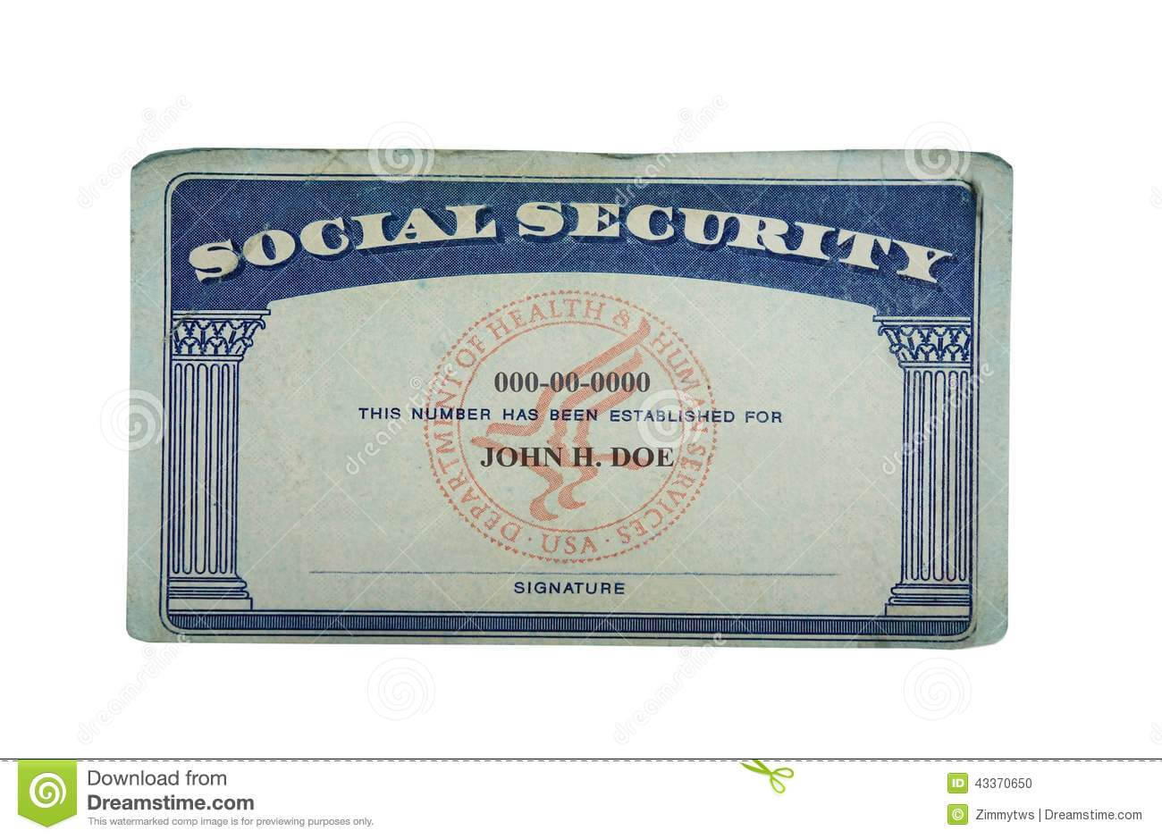 Blank Card Stock Photo. Image Of Financial, Card, Social For Blank Social Security Card Template