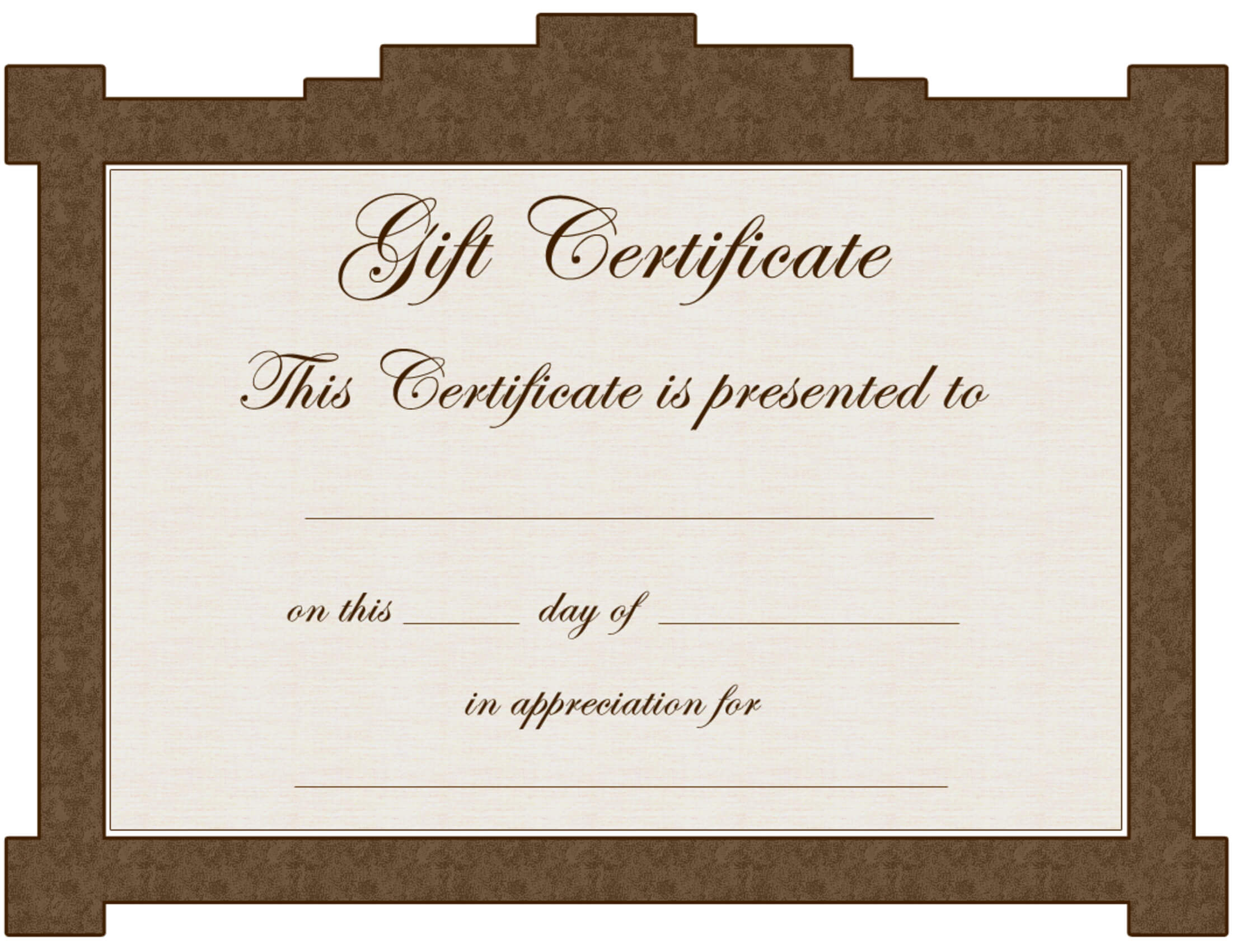 Blank Microsoft Word Gift Certificate Template With Regard To Microsoft Gift Certificate Template Free Word
