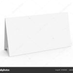 Blank Paper Tent Template White Tent Card Empty Space Render Inside Blank Tent Card Template
