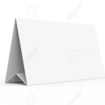Blank Paper Tent Template, White Tent Card With Empty Space In.. in Blank Tent Card Template