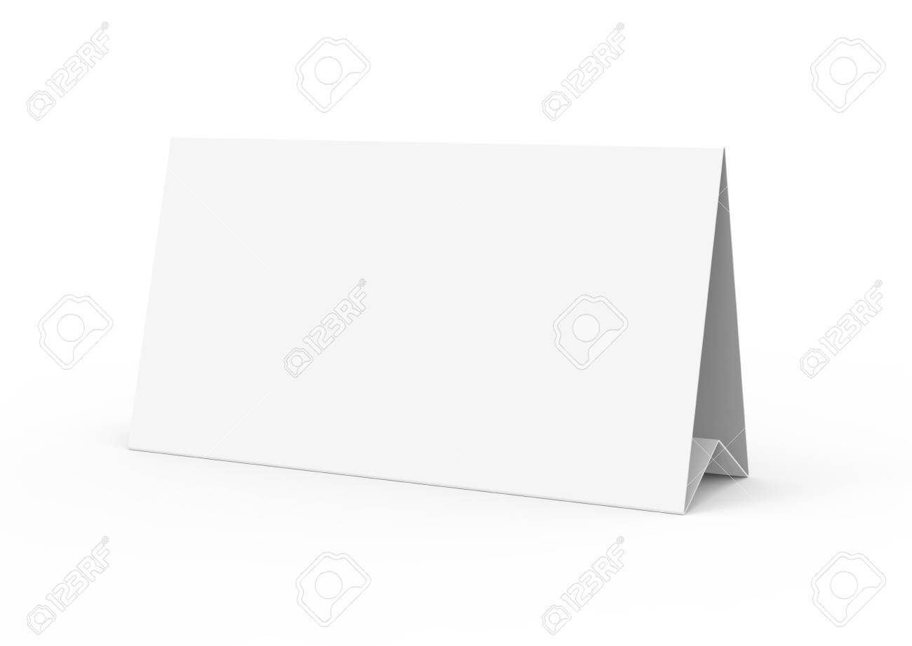 Blank Paper Tent Template, White Tent Card With Empty Space In.. Inside Blank Tent Card Template