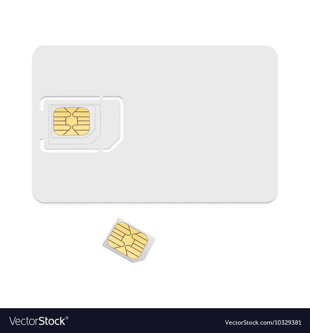 Blank Sim Card Template Realistic Icon Intended For Sim Card Template Pdf