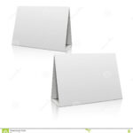 Blank White Paper Stand Table Holder Card. 3D Vector Design Pertaining To Card Stand Template