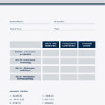 Blue And Gray Simple College Report Card - Templatescanva within College Report Card Template