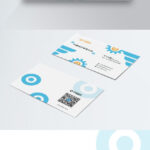 Blue Cartoon Generic Business Card Template Template For Inside Generic Business Card Template