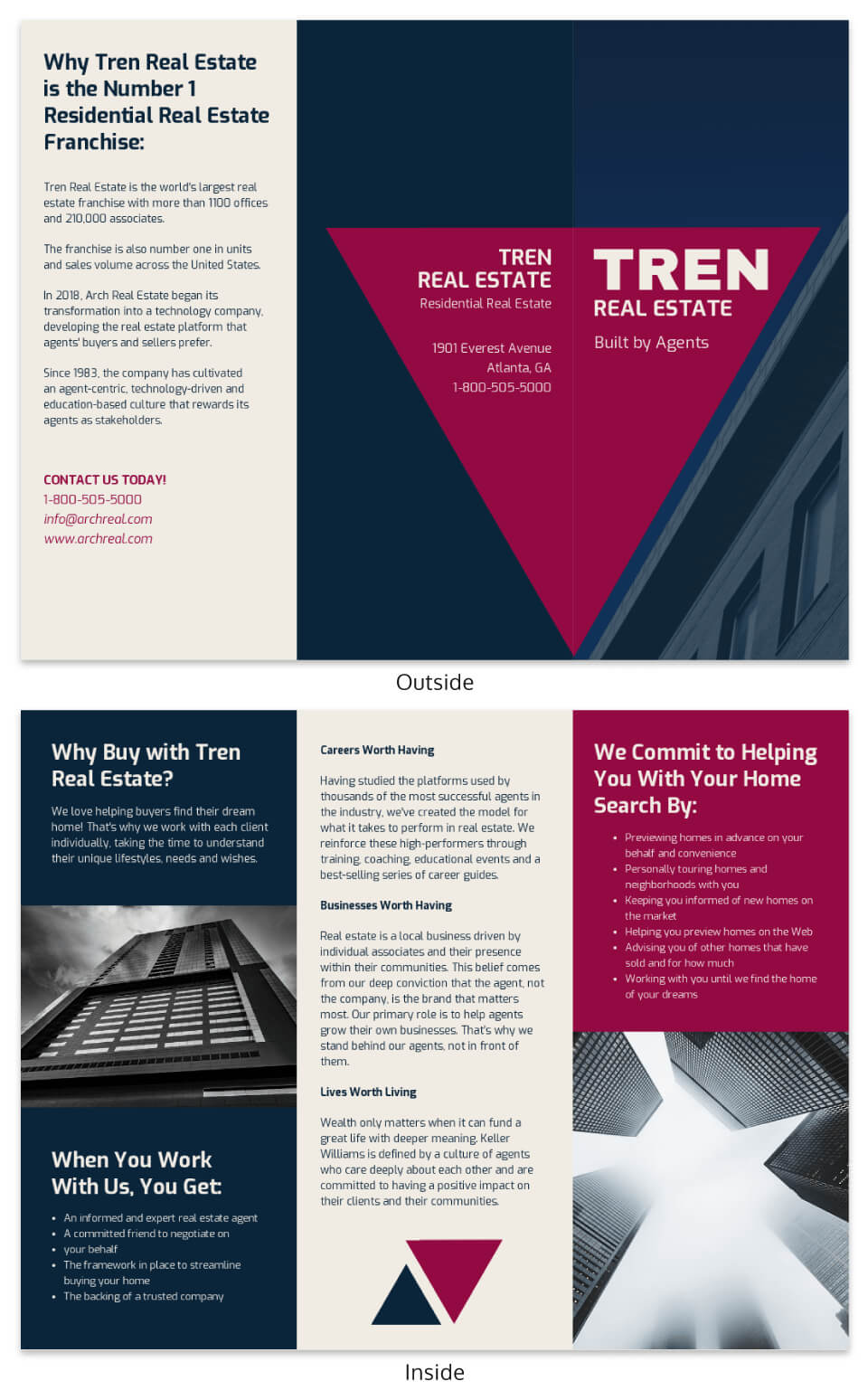 Bold Real Estate Tri Fold Brochure Template Throughout Training Brochure Template