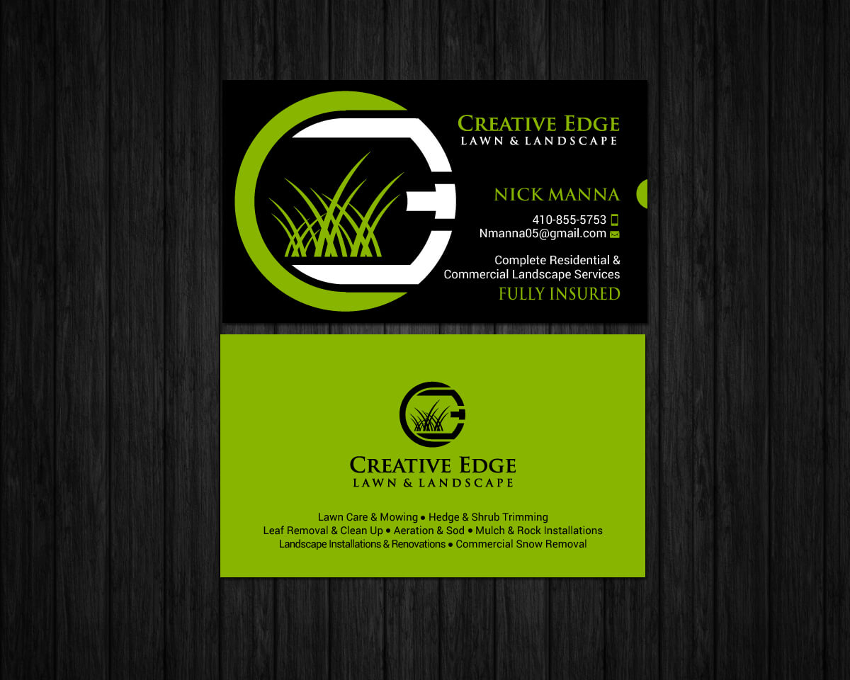 Bold, Serious, Landscape Business Card Design For A Company Inside Lawn Care Business Cards Templates Free