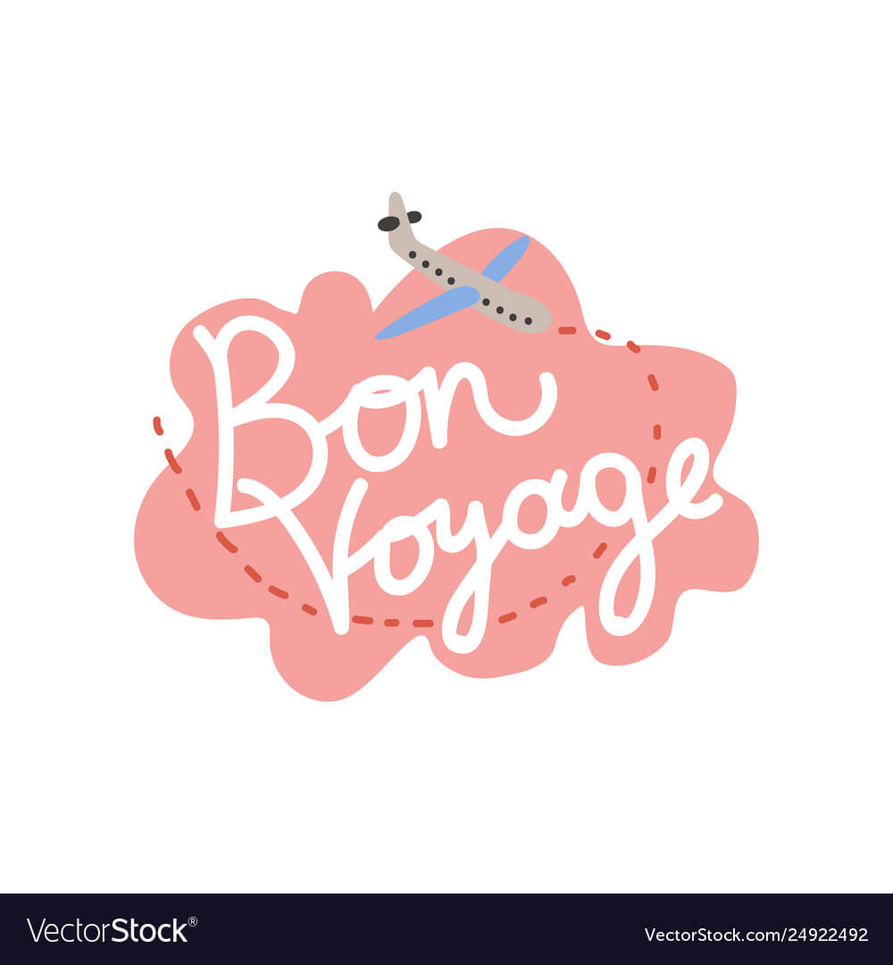 Bon Voyage Have Nice Trip Banner Template Intended For Bon Voyage Card Template