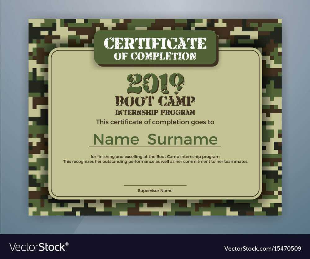 Boot Camp Internship Program Certificate Template Within Boot Camp Certificate Template