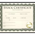 Bordered Sample Stock Certificate Template Within Stock Certificate Template Word
