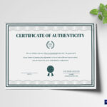 Brand Authenticity Certificate Template Inside Certificate Of Authenticity Template