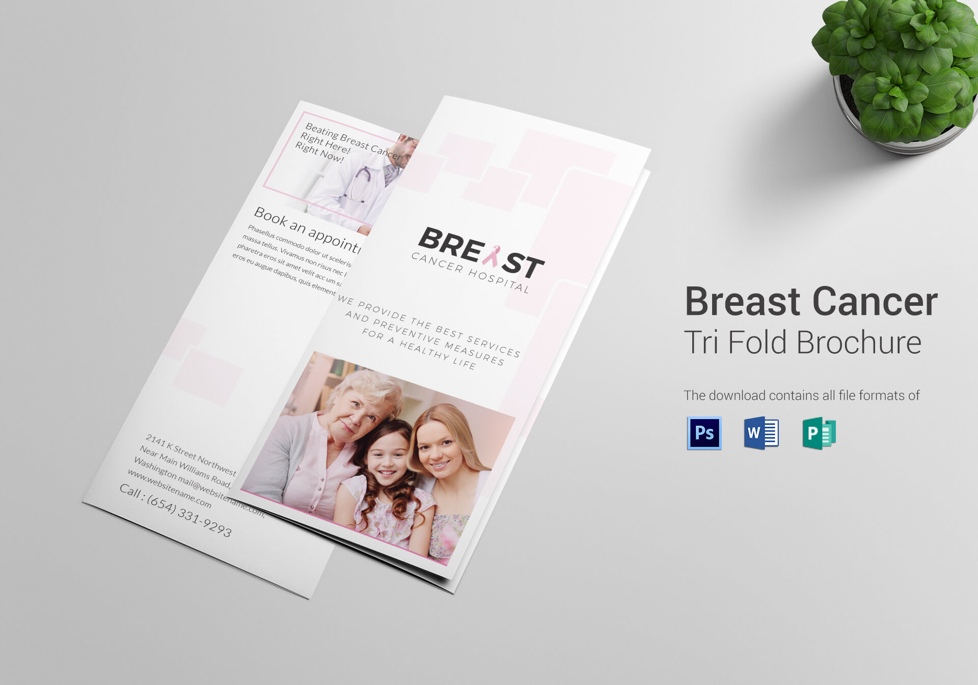 Breast Cancer Tri Fold Brochure Template With Regard To Nutrition Brochure Template
