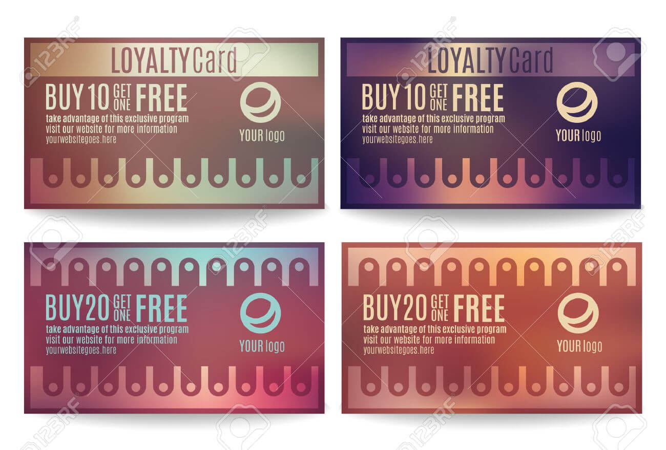Bright And Colorful Customer Loyalty Card Or Reward Card Templates In Customer Loyalty Card Template Free