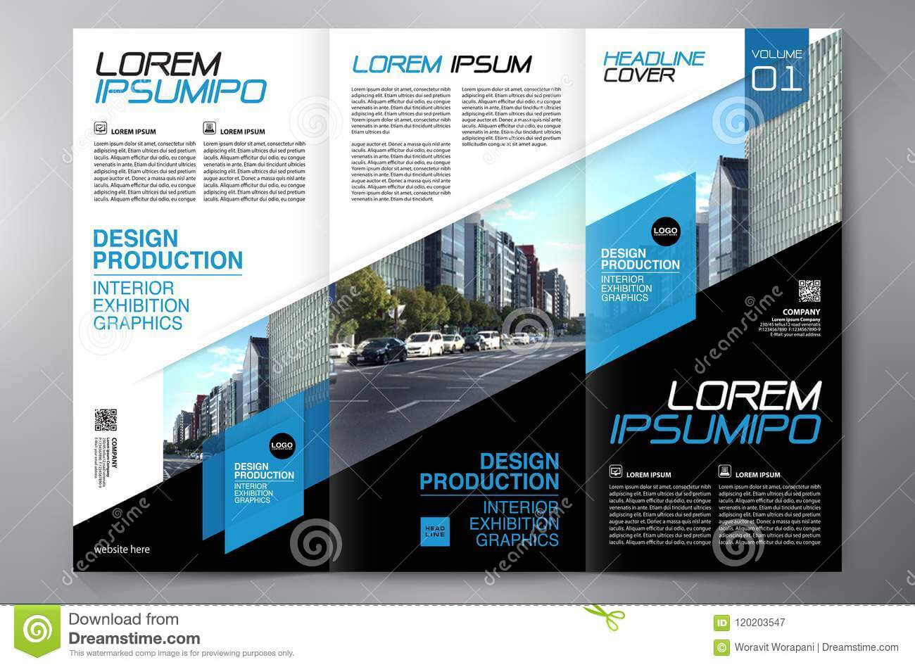 Brochure 3 Fold Flyer Design A4 Template. Stock Vector Intended For Engineering Brochure Templates Free Download