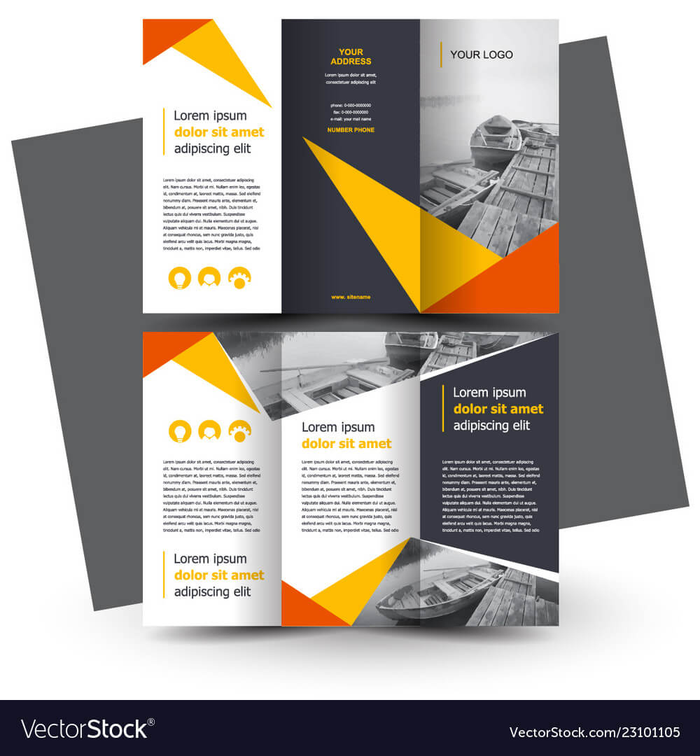 Brochure Design Template Creative Tri Fold For Tri Fold Brochure Ai Template
