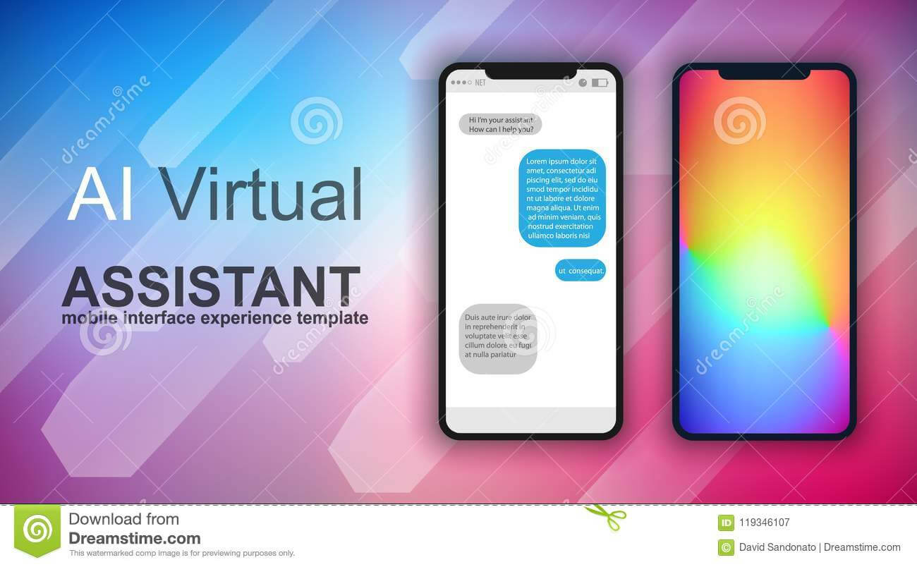 Brochure Layout Mobile Ai Artificial Intelligent Chat Bot Within Ai Brochure Templates Free Download