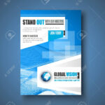 Brochure Template, Flyer Design Or Depliant Cover For Business Presentation  And Magazine Covers. Regarding Social Media Brochure Template
