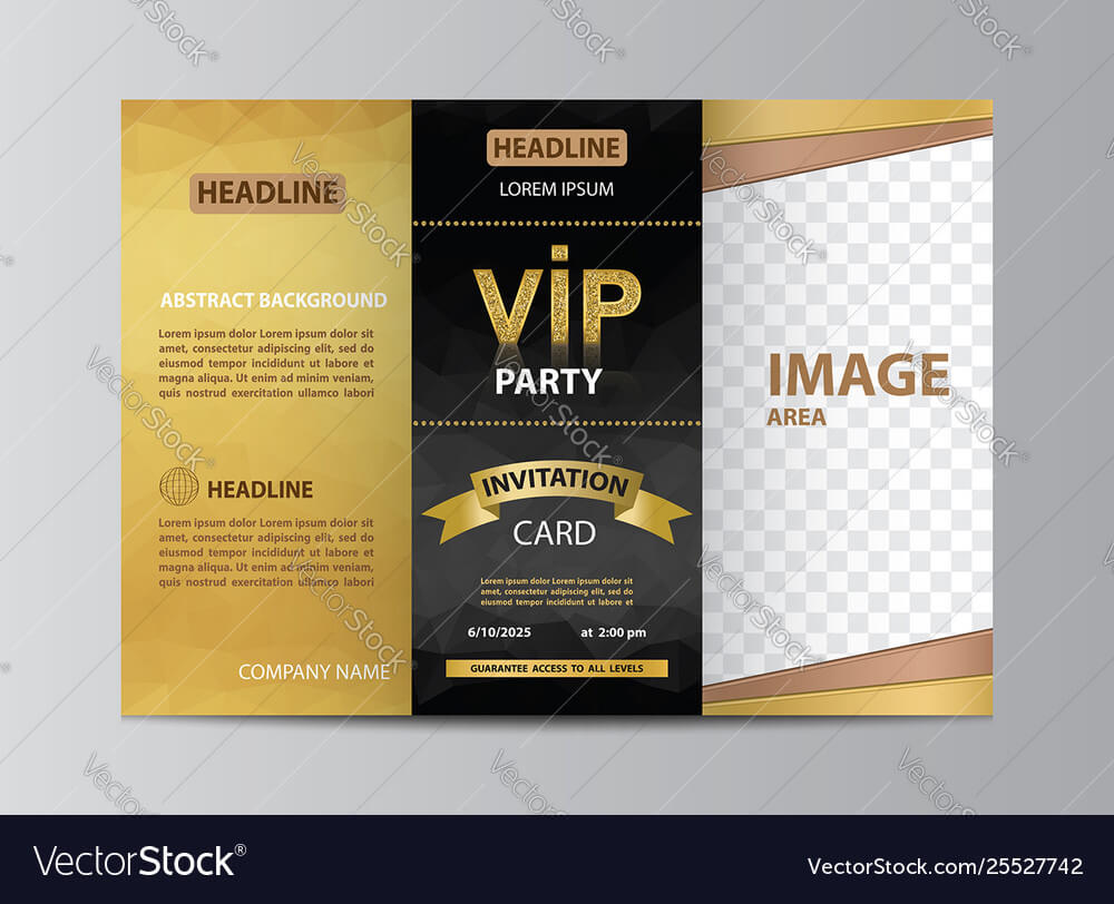 Brochure Template Invitation For Vip Party With Membership Brochure Template