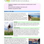 Brochure Writing – Amazing Mountain Resorts With Travel Brochure Template Ks2