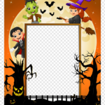 Brown, Orange, And Black Halloween Themed Frame Template In Halloween Costume Certificate Template