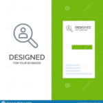 Browse, Find, Networking, People, Search Grey Logo Design Within Networking Card Template