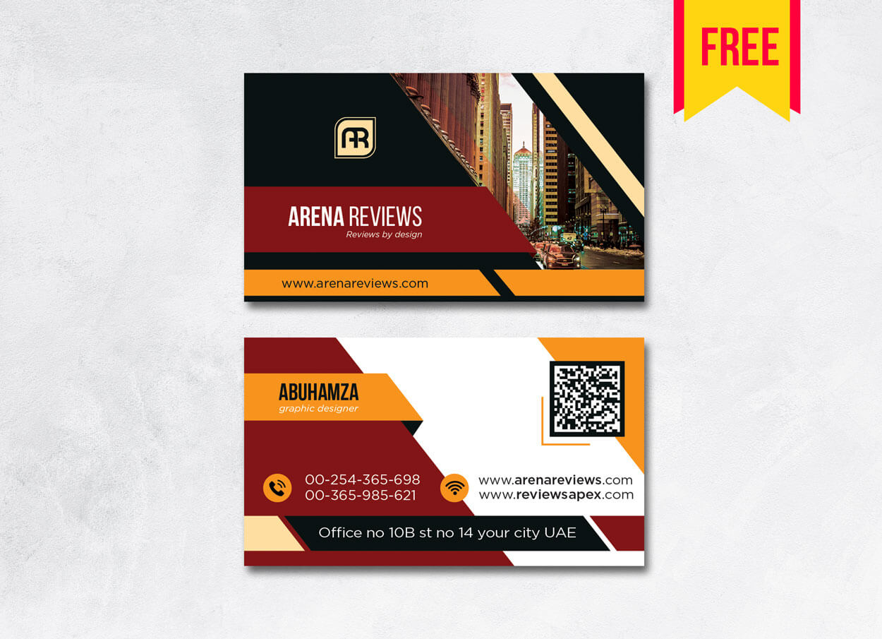 Building Business Card Design Psd – Free Download | Arenareviews In Business Card Size Psd Template