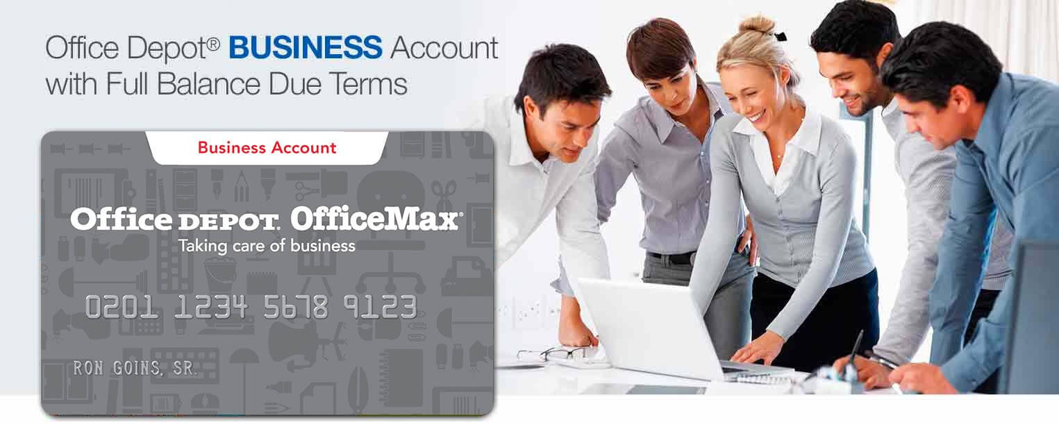 Business Account Full Balance Due Terms With Office Depot Business Card Template
